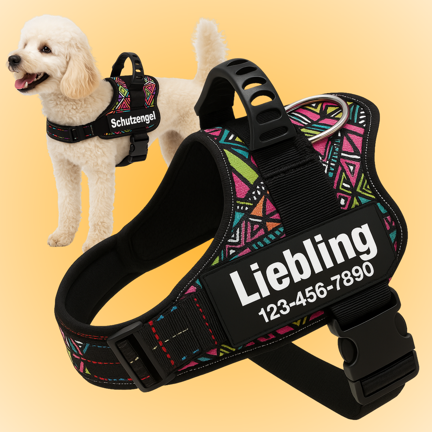 Personalisierbares Anti-Zug Hundegeschirr | Verstellbar & Hochwertig | für Kleine & Große Hunde