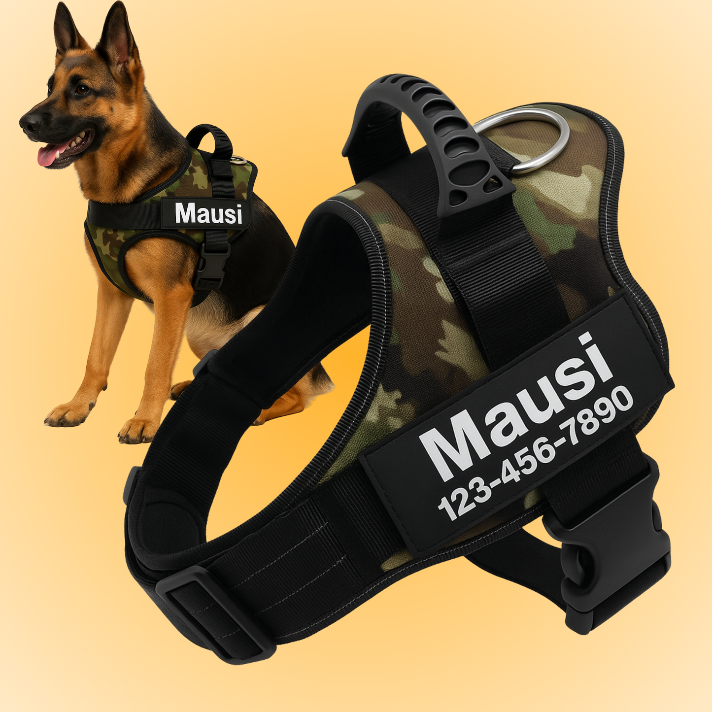 Personalisierbares Anti-Zug Hundegeschirr | Verstellbar & Hochwertig | für Kleine & Große Hunde