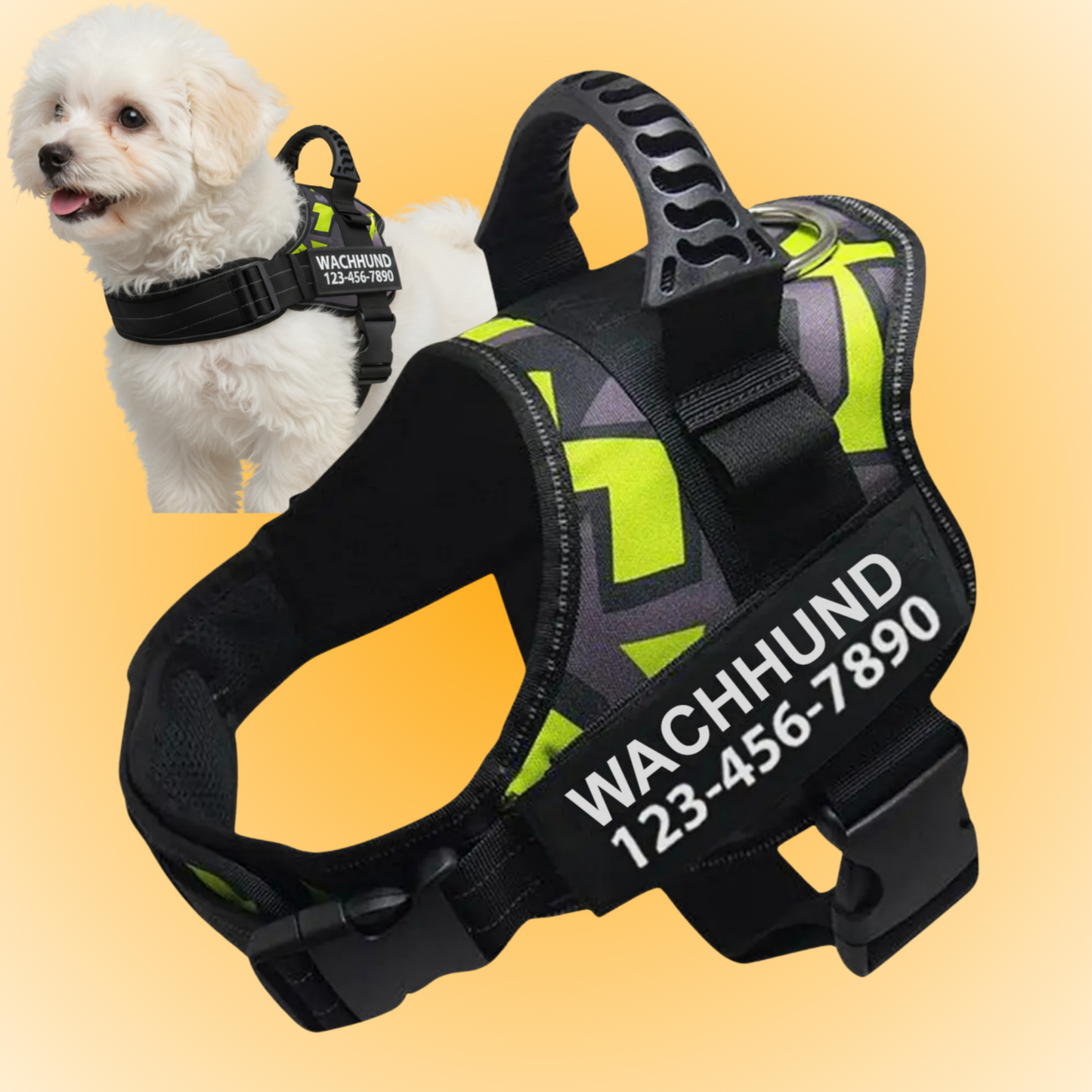 Personalisierbares Anti-Zug Hundegeschirr | Verstellbar & Hochwertig | für Kleine & Große Hunde