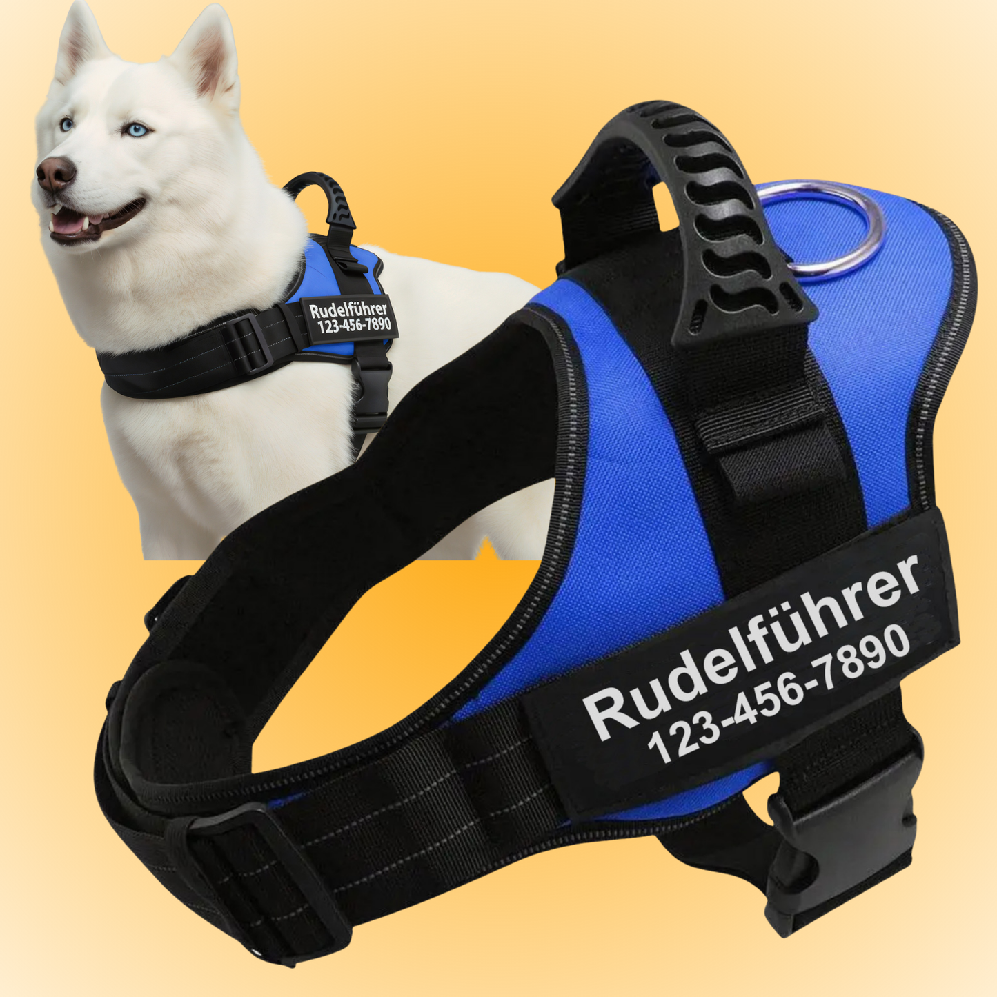 Personalisierbares Anti-Zug Hundegeschirr | Verstellbar & Hochwertig | für Kleine & Große Hunde
