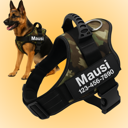 Personalisierbares Anti-Zug Hundegeschirr | Verstellbar & Hochwertig | für Kleine & Große Hunde