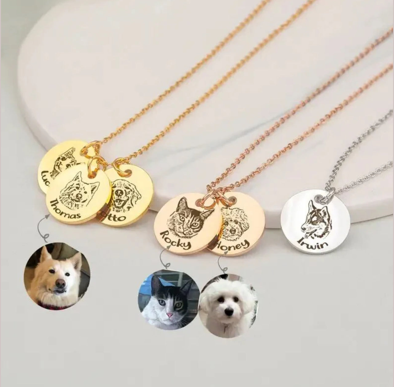 Fell & Pfoten - Personalisiertes Haustierfoto-Schmuck
