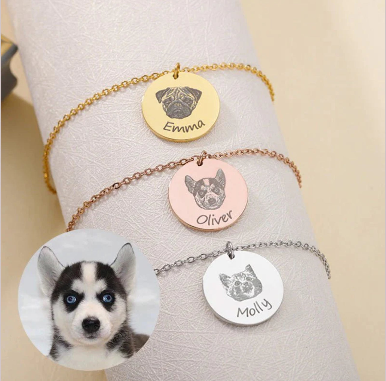Fell & Pfoten - Personalisiertes Haustierfoto-Schmuck