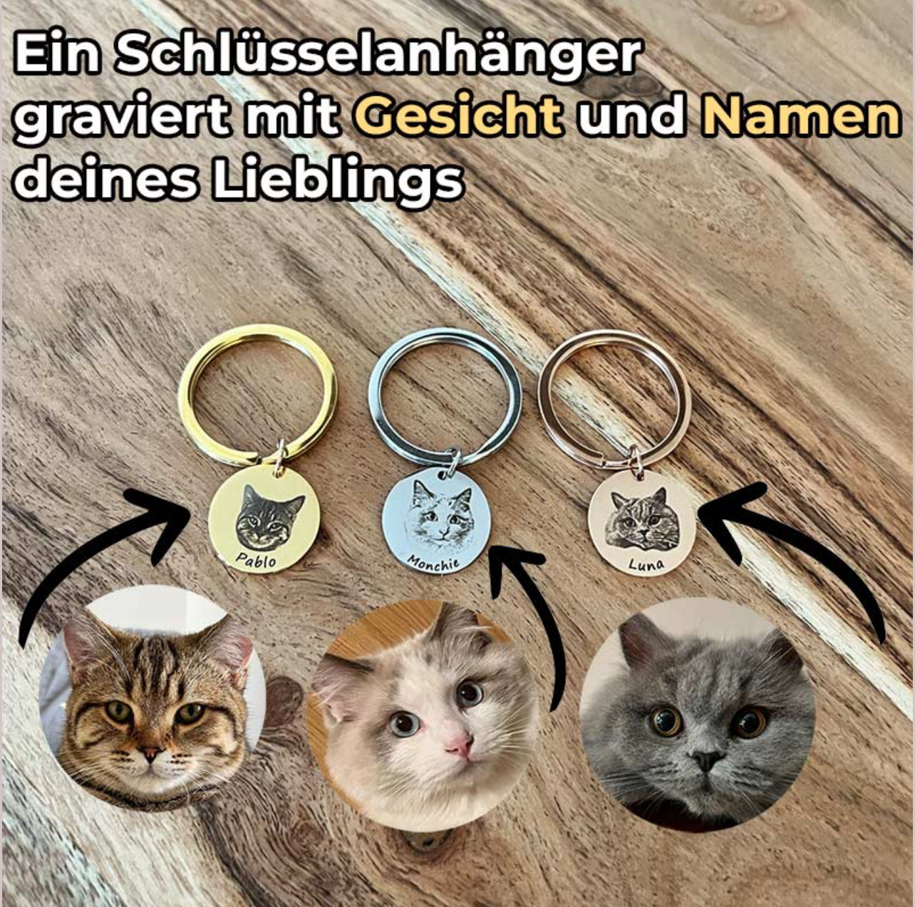Fell & Pfoten - Personalisiertes Haustierfoto-Schmuck